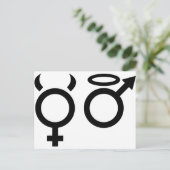 Carte Postale icône ange et diable (Debout devant)