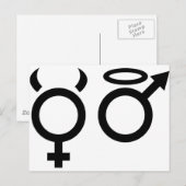 Carte Postale icône ange et diable (Devant / Derrière)