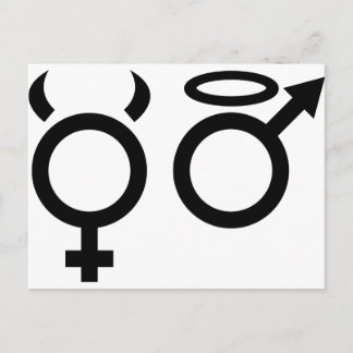 Carte Postale icône ange et diable