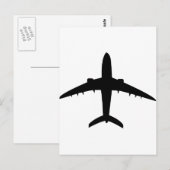Carte Postale icône avion avion (Devant / Derrière)