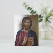 Carte Postale Icône byzantine du Christ Pantocrateur (Debout devant)