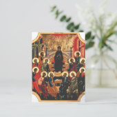 Carte Postale Icône byzantine orthodoxe de la Pentecôte (Debout devant)