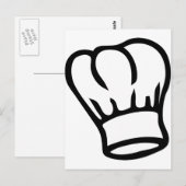 Carte Postale icône casquette cuisinier (Devant / Derrière)
