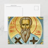 Carte Postale Icône chrétienne orthodoxe de Corinthe (Devant / Derrière)