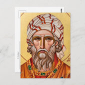 Carte Postale Icône chrétienne orthodoxe de Saint-Zachée (Devant / Derrière)