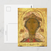 Carte Postale Icône chrétienne orthodoxe de Sainte-Paraskeva (Devant / Derrière)