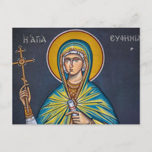 Carte Postale Icône chrétienne orthodoxe de Ste Euphémie