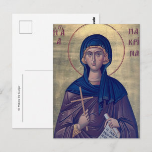 Carte Postale Icône chrétienne orthodoxe de Ste Macrine la Jeune