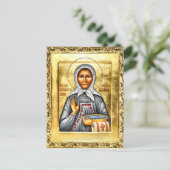 Carte Postale Icône chrétienne orthodoxe de Ste Olga d'Alaska (Debout devant)