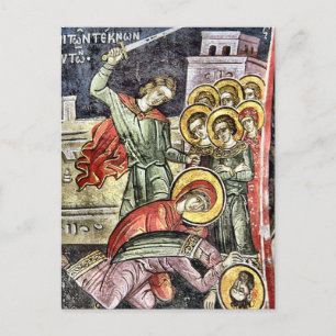 Carte Postale Icône chrétienne orthodoxe du martyr St. Neonilla