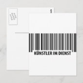 Carte Postale Icône Code barre Künstler im Dienst (Devant / Derrière)