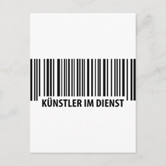 Carte Postale Icône Code barre Künstler im Dienst