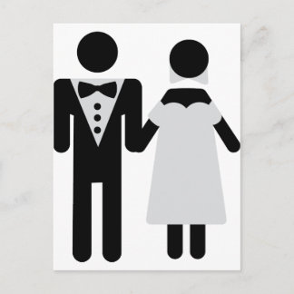 Carte Postale icône couple nuptial