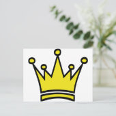 Carte Postale icône couronne dorée (Debout devant)