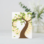 Carte Postale Icône Croissance financière Arbre Argent (Debout devant)