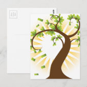 Carte Postale Icône Croissance financière Arbre Argent (Devant / Derrière)