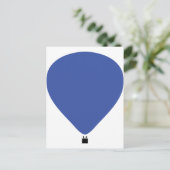 Carte Postale icône de ballon à air chaud bleu (Debout devant)