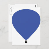 Carte Postale icône de ballon à air chaud bleu (Devant / Derrière)