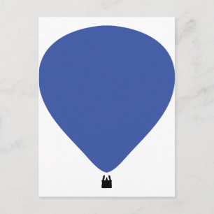 Carte Postale icône de ballon à air chaud bleu