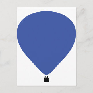 Carte Postale icône de ballon à air chaud bleu