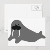 Carte Postale icône de bande dessinée walrus (Devant / Derrière)