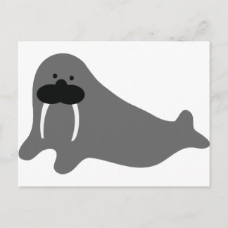 Carte Postale icône de bande dessinée walrus