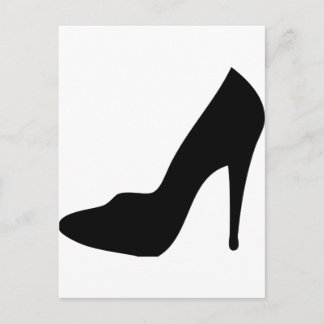 Carte Postale icône de chaussure à talon élevé stiletto