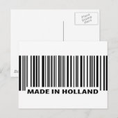 Carte Postale icône de code-barres en hollande (Devant / Derrière)