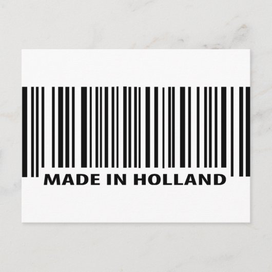 Carte Postale icône de code-barres en hollande (Devant)