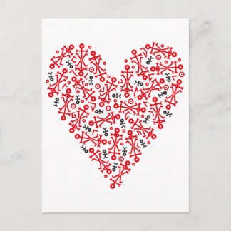 Carte Postale Icône de cœur d'amour 2012 Art