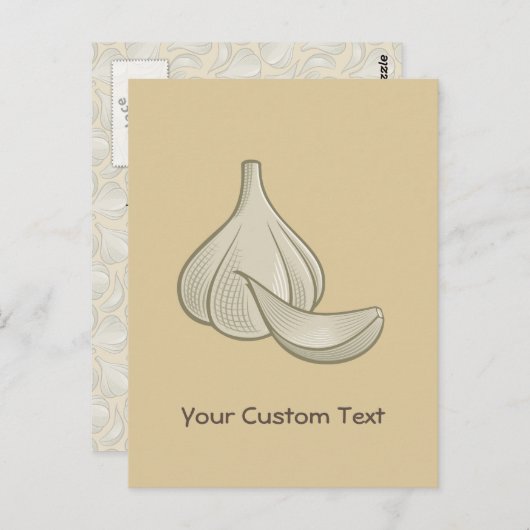 Carte Postale Icône de coupe d'ail (Devant / Derrière)