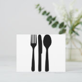 Carte Postale icône de cuillère à fourche (Debout devant)