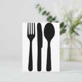 Carte Postale icône de cuillère à fourche (Debout devant)