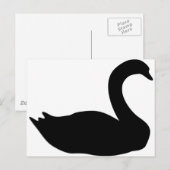Carte Postale icône de cygne noir (Devant / Derrière)