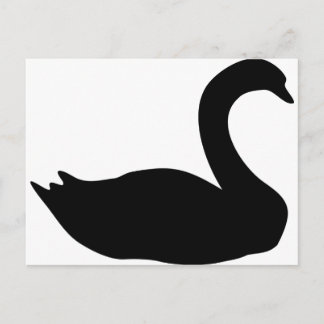 Carte Postale icône de cygne noir