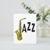 Carte Postale Icône de jazz avec saxophone (Debout devant)