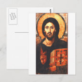Carte Postale Icône de Jésus du 6ème siècle (Devant / Derrière)