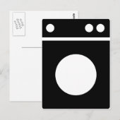 Carte Postale icône de la machine à laver (Devant / Derrière)