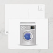 Carte Postale icône de la machine à laver (Devant / Derrière)