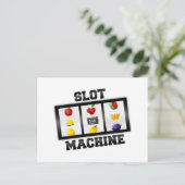 Carte Postale Icône de la machine à sous inclinée (Debout devant)