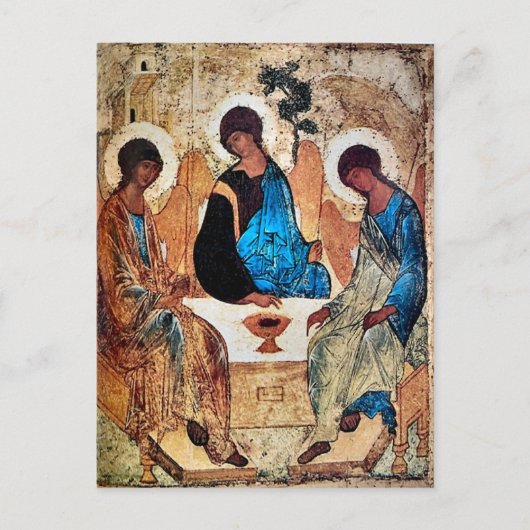 Carte Postale Icône de la Sainte Trinité par Andrei Rublev (Devant)