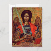 Carte Postale Icône de l'Ange Michael, grec, 18ème siècle (Devant / Derrière)