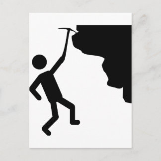 Carte Postale icône de l'escalade de l'alpiniste freeclimber