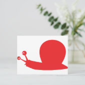 Carte Postale icône de limace rouge (Debout devant)