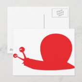 Carte Postale icône de limace rouge (Devant / Derrière)
