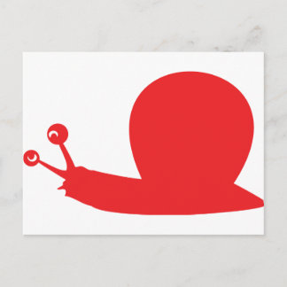 Carte Postale icône de limace rouge