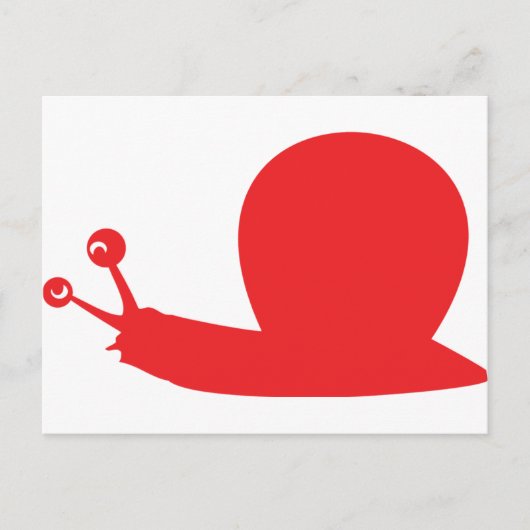 Carte Postale icône de limace rouge (Devant)