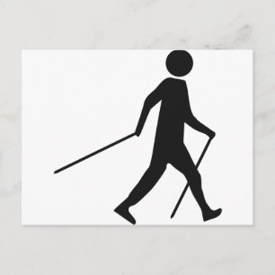 Carte Postale icône de marche nordique