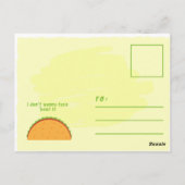 Carte Postale Icône de nourriture illustration de taco drôle (Dos)