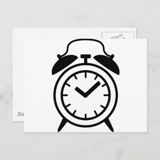 Carte Postale icône de réveil (Devant / Derrière)